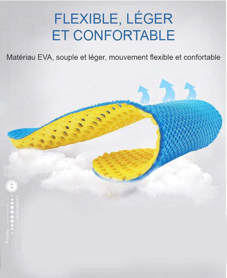 Semelles orthopédiques 3/4 avec soutien de voûte plantaire