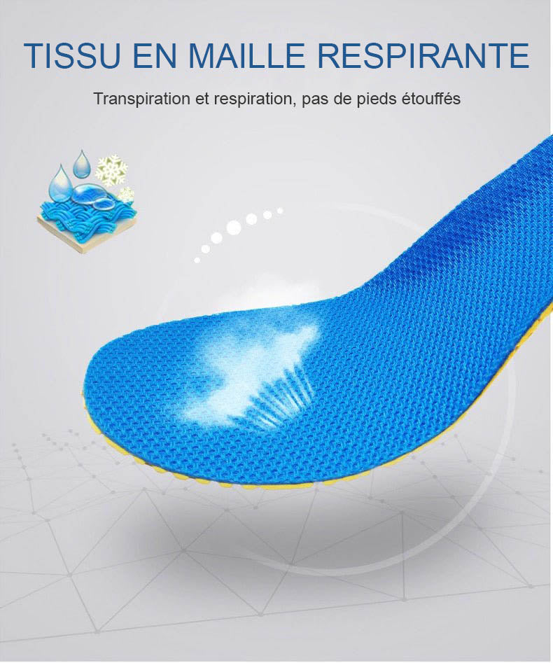 Semelles orthopédiques 3/4 avec soutien de voûte plantaire