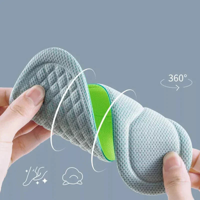Semelles orthopédiques en mousse à mémoire de forme, unisexe