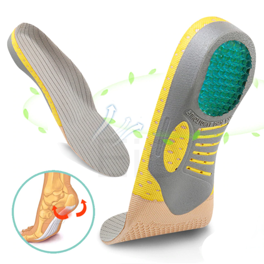 Semelles orthopédiques à talon en gel, tailles S et M