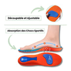 Semelles orthopédiques de sport amortissantes, du 39 au 46