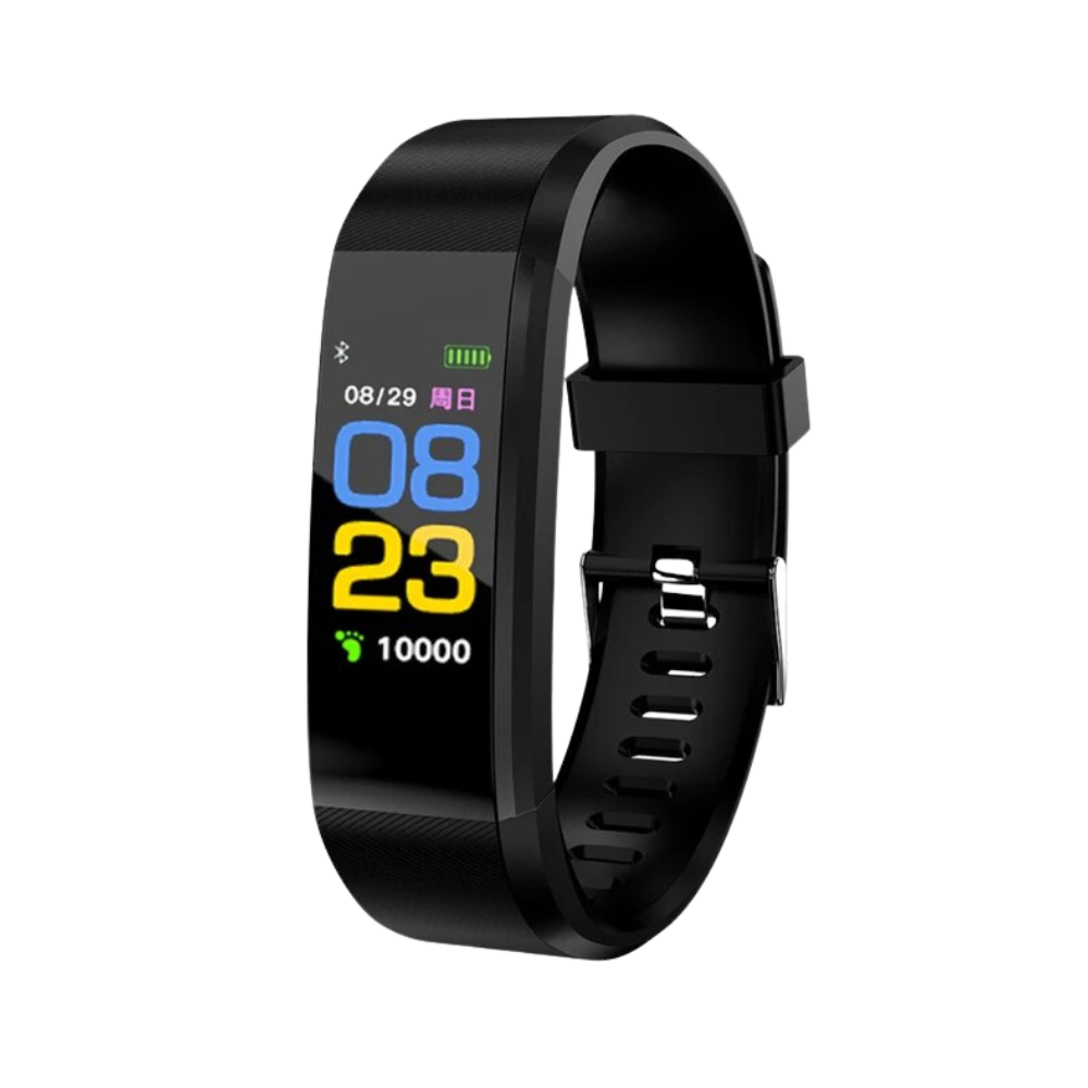 Montre connectée sénior, écran de 0,96 pouce, cinq coloris, noir
