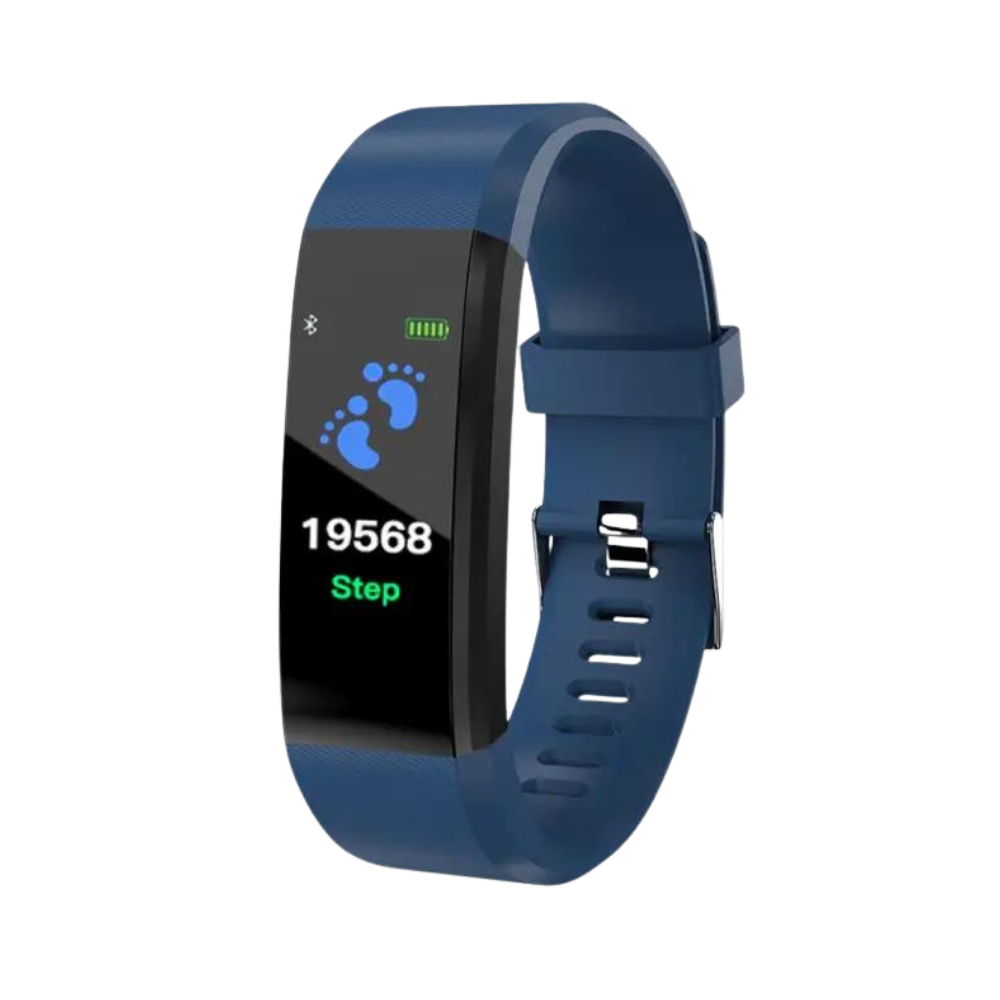 Montre connectée sénior, écran de 0,96 pouce, cinq coloris, bleu