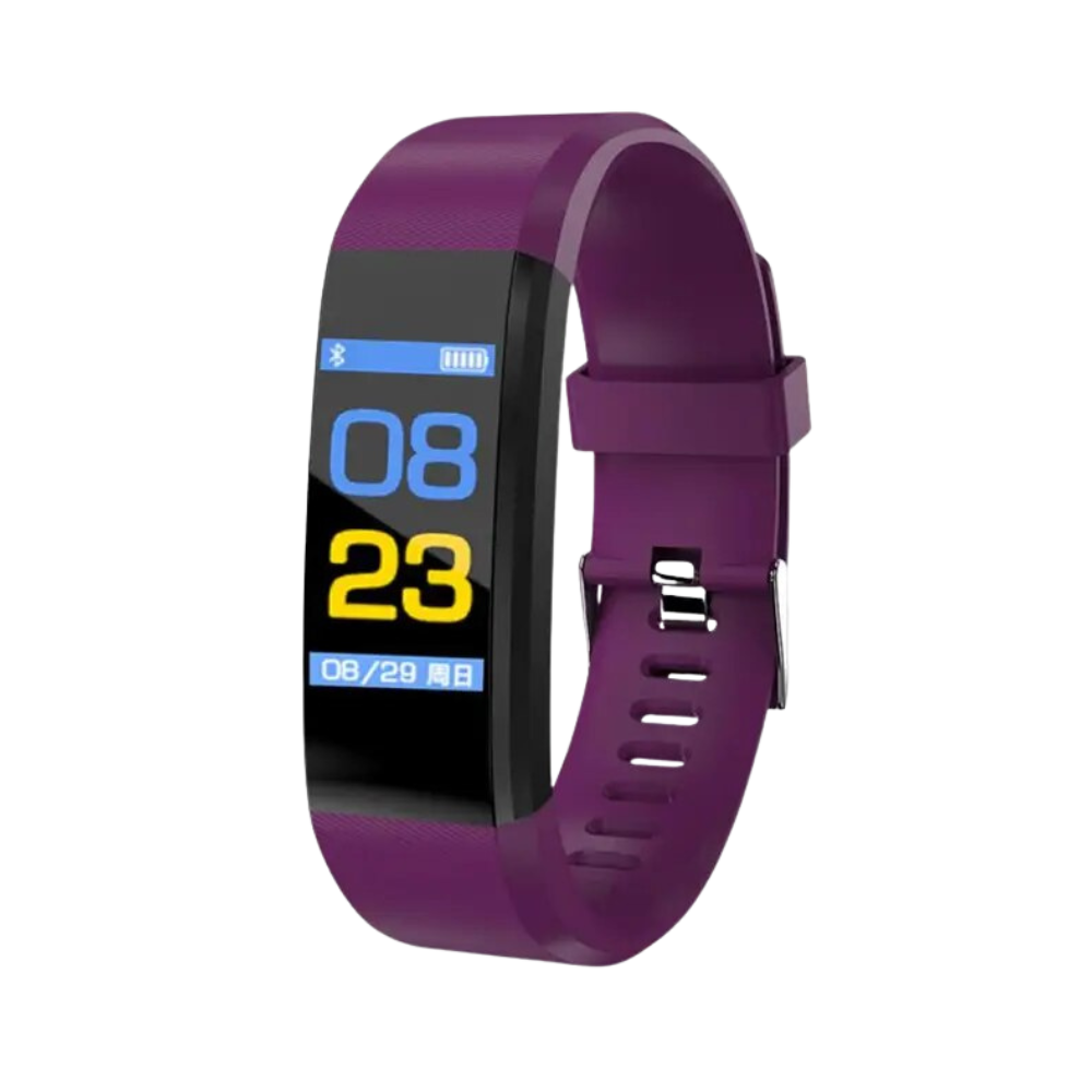 Montre connectée sénior, écran de 0,96 pouce, cinq coloris, pourpre
