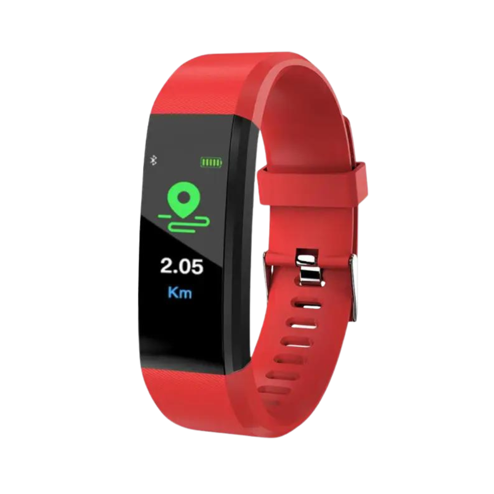 Montre connectée sénior, écran de 0,96 pouce, cinq coloris, rouge