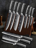 Coffret de 10 couteaux de cuisine en acier 7Cr17MoV