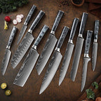 Coffret de 10 couteaux de cuisine en acier 7Cr17MoV