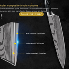 Coffret de 10 couteaux de cuisine en acier 7Cr17MoV