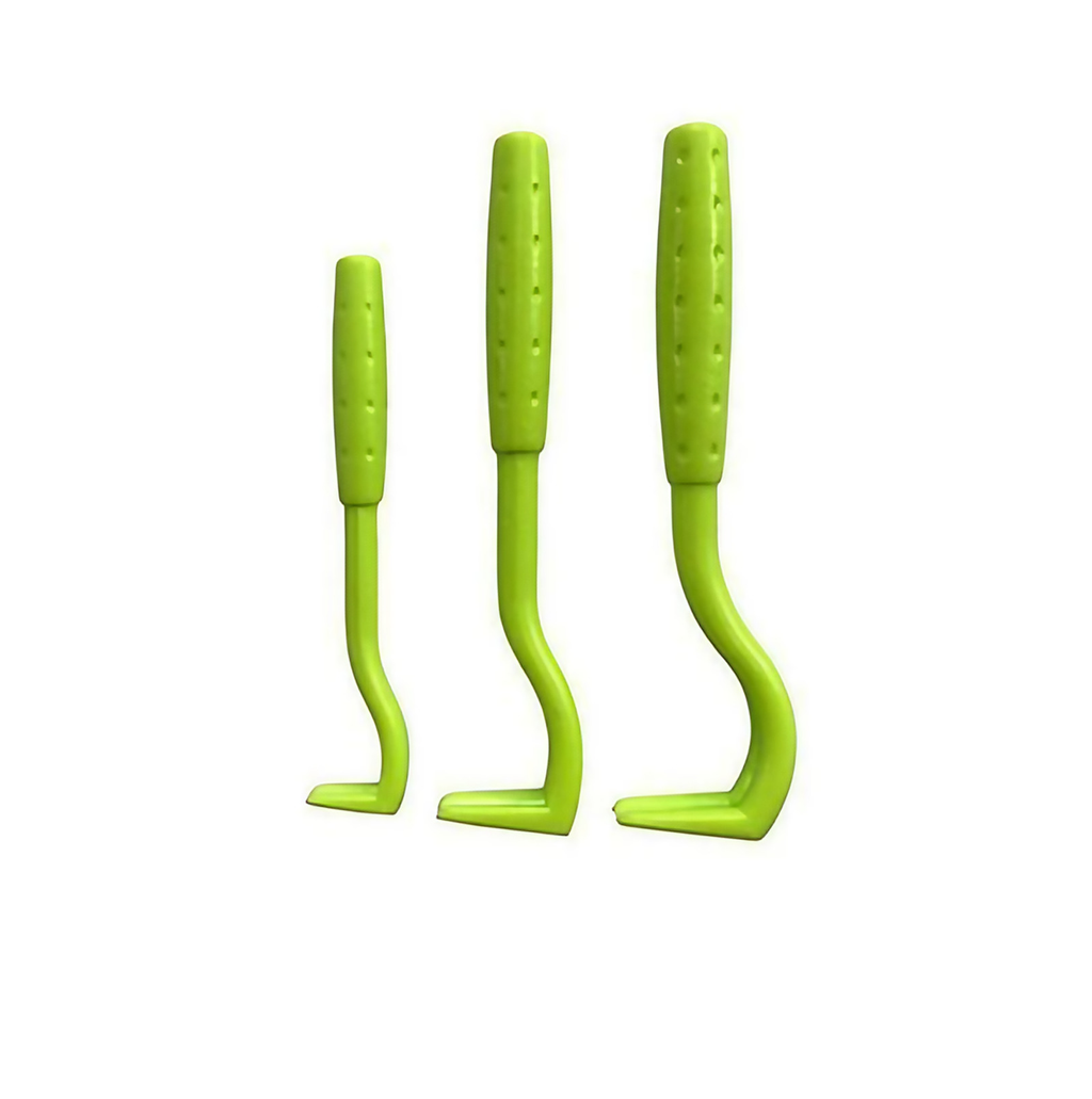 Crochets tire-tiques pour chien et chat, trois tailles, vert