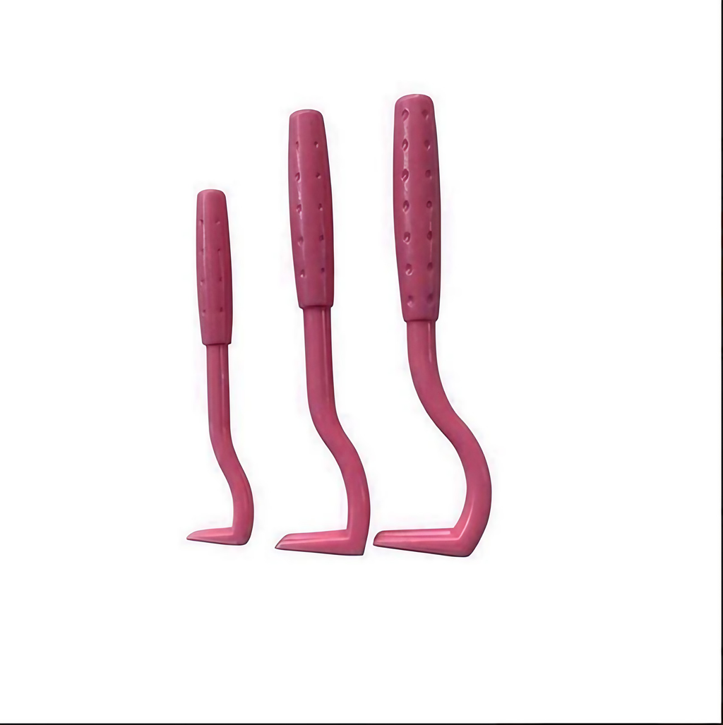 Crochets tire-tiques pour chien et chat, trois tailles, rose