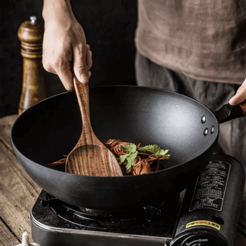 Ustensiles de cuisine en bois naturel, jeu de 5 pièces
