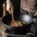 Ustensiles de cuisine en bois naturel, jeu de 5 pièces