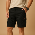 Short cargo homme à séchage rapide, poches multiples, du M au 4XL, noir