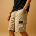 Short cargo homme à séchage rapide, poches multiples, du M au 4XL, kaki