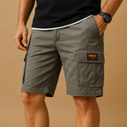 Short cargo homme à séchage rapide, poches multiples, du M au 4XL, gris