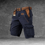 Short cargo homme à poches fermées, sept coloris, du S au 5XL, bleu marine