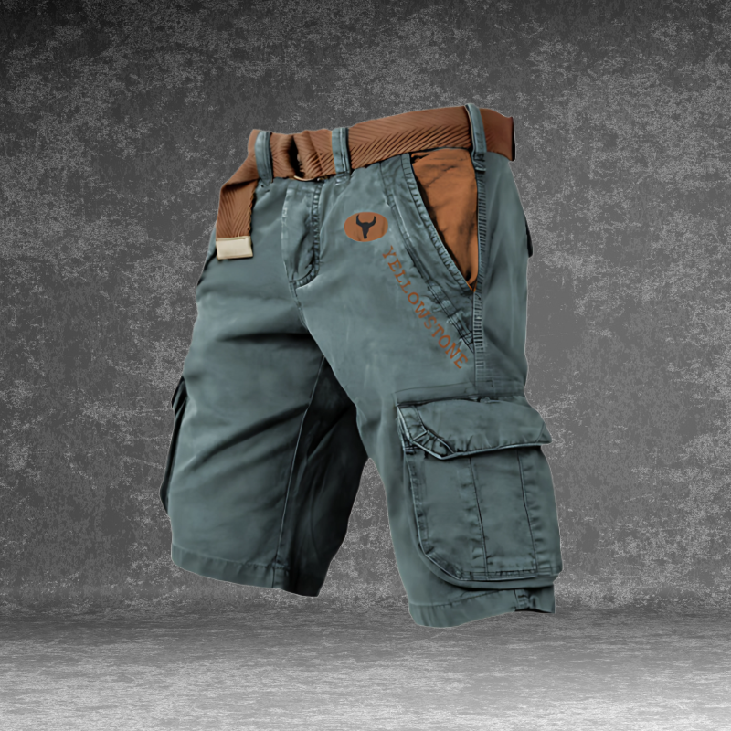 Short cargo homme à poches fermées, sept coloris, du S au 5XL, bleu