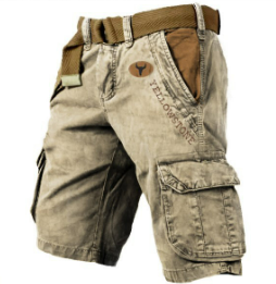 Short cargo homme à poches fermées, sept coloris, du S au 5XL