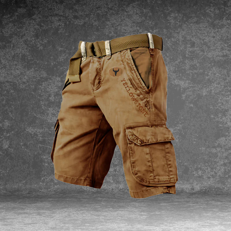 Short cargo homme à poches fermées, sept coloris, du S au 5XL, brun