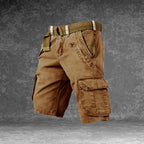 Short cargo homme à poches fermées, sept coloris, du S au 5XL, brun