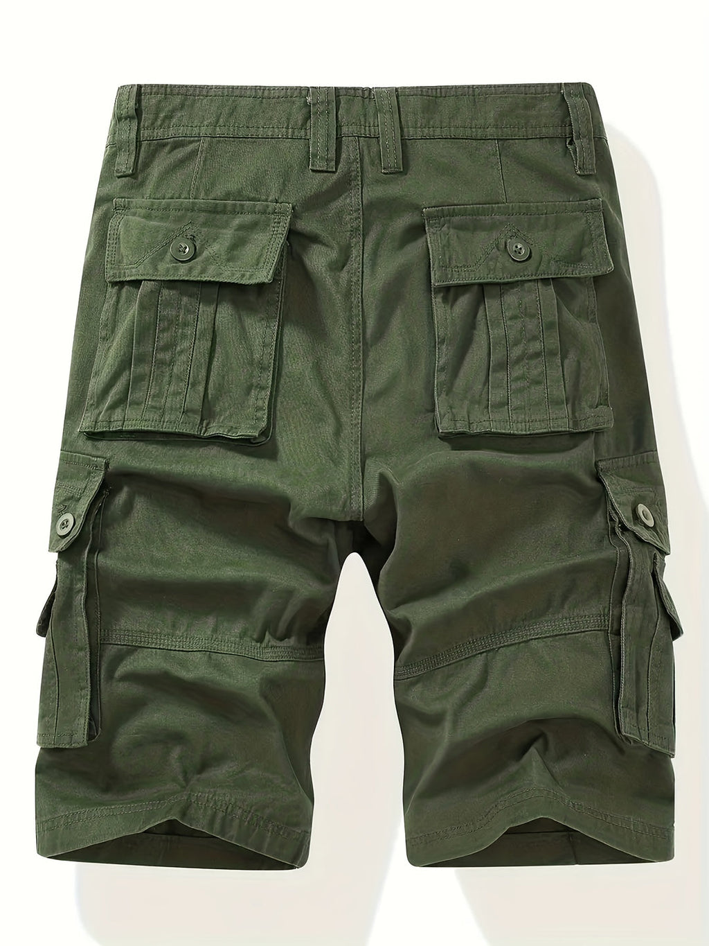 Short cargo homme d'été multipoches, ceinture incluse