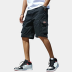Short cargo homme à grandes poches, du M au 4XL, noir