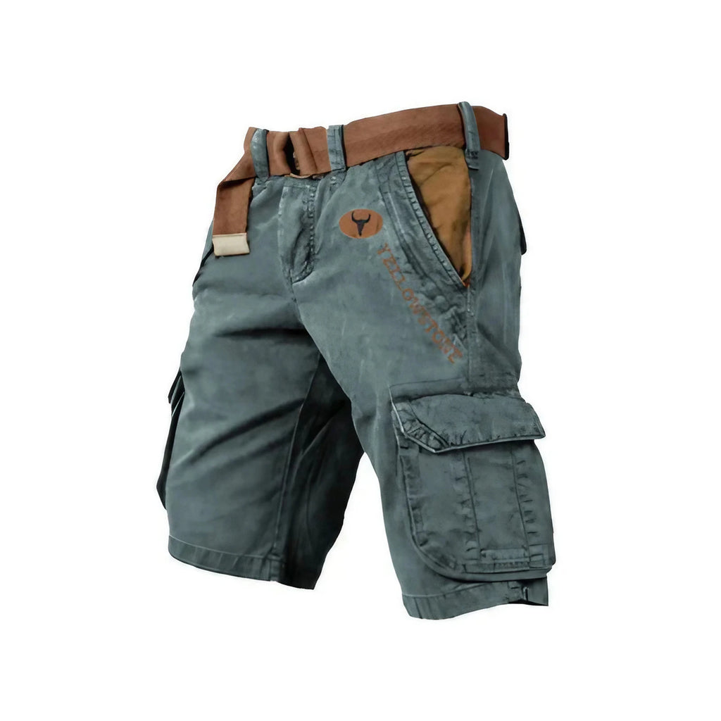 Short cargo homme de travail à poches, huit coloris, du S au 5XL, cyan