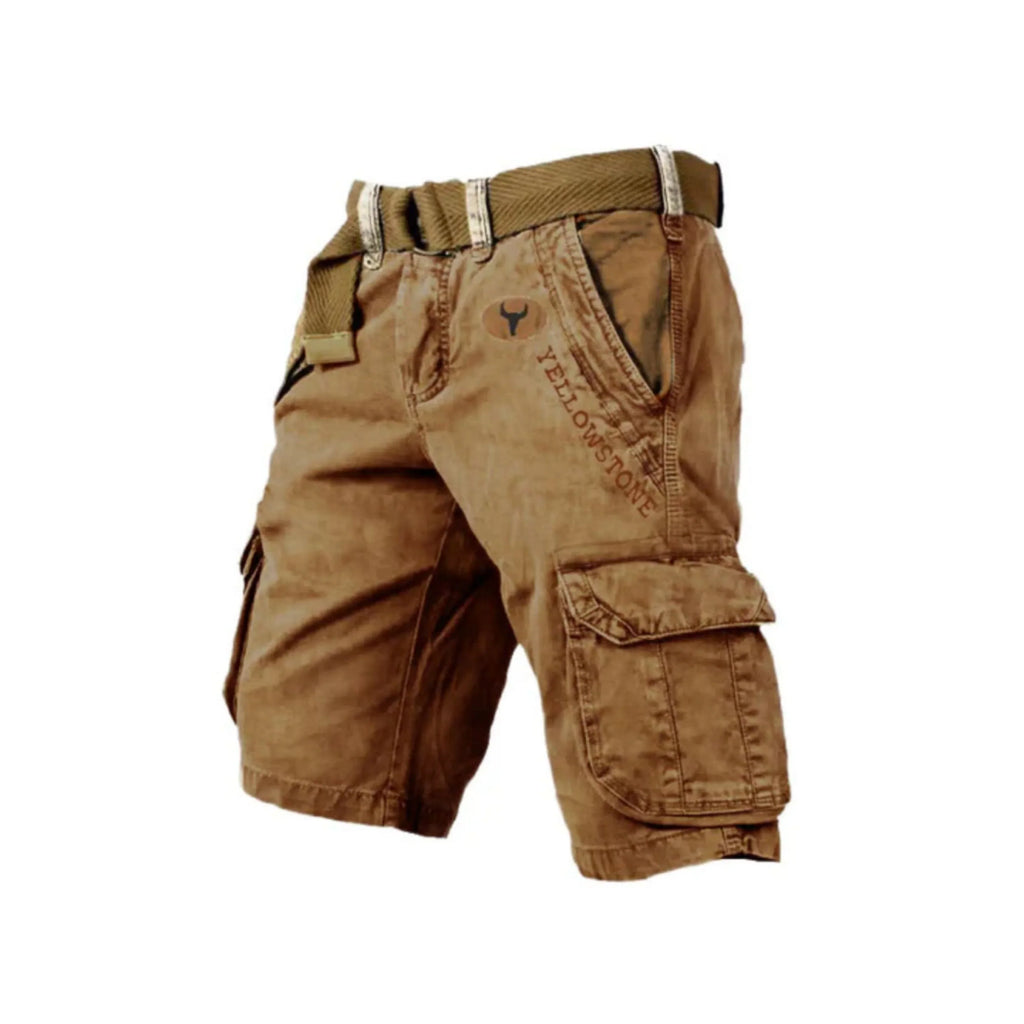 Short cargo homme de travail à poches, huit coloris, du S au 5XL, caramel