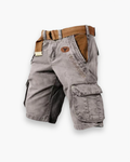 Short cargo homme multipoches, coupe droite, du S au 5XL, gris