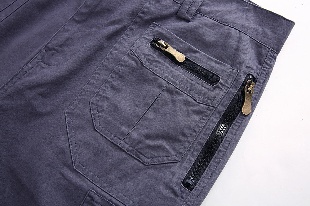 Short cargo homme multipoches, taille réglable, du S au 5XL