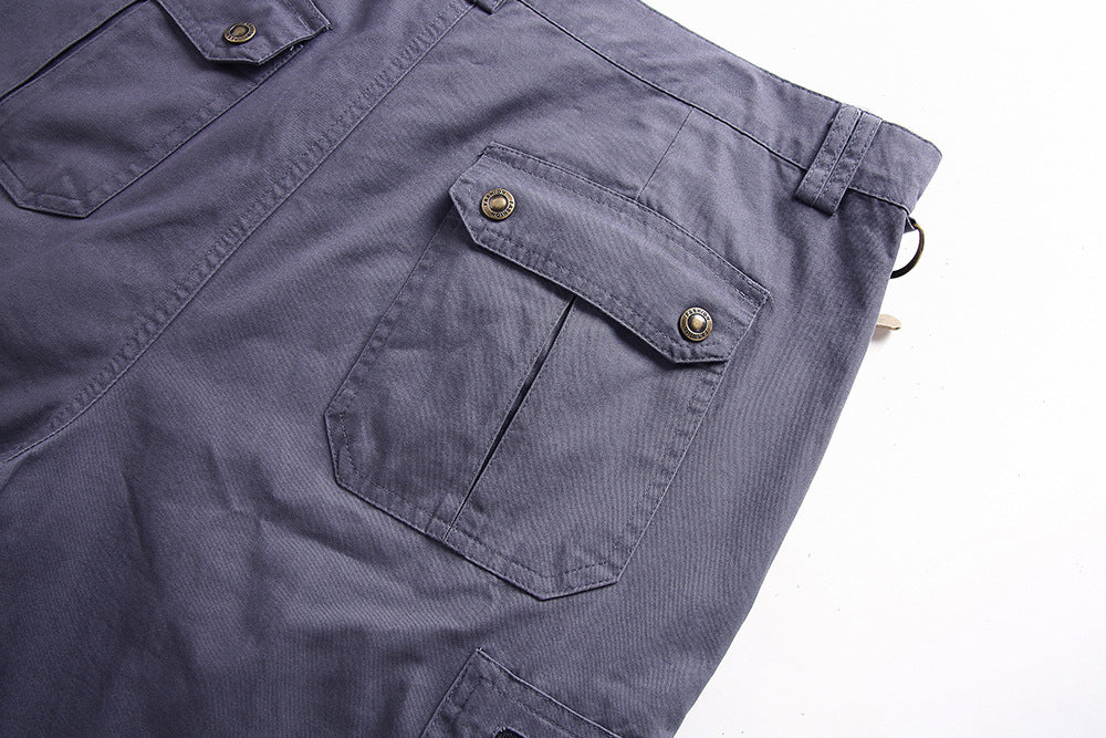 Short cargo homme multipoches, taille réglable, du S au 5XL