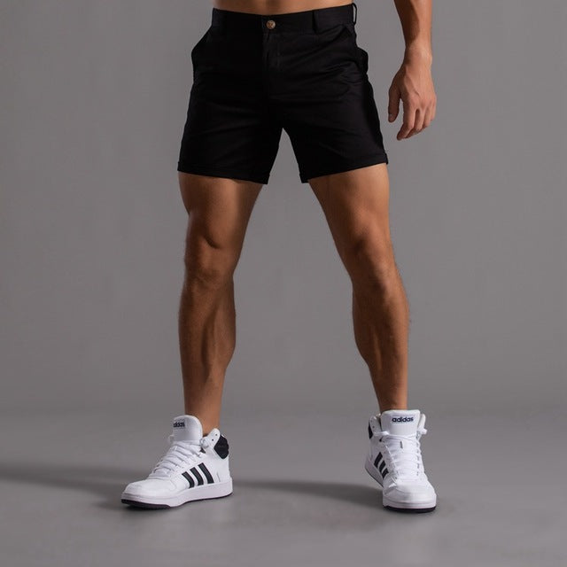 Short chino homme mi-long, au-dessus du genou, six coloris