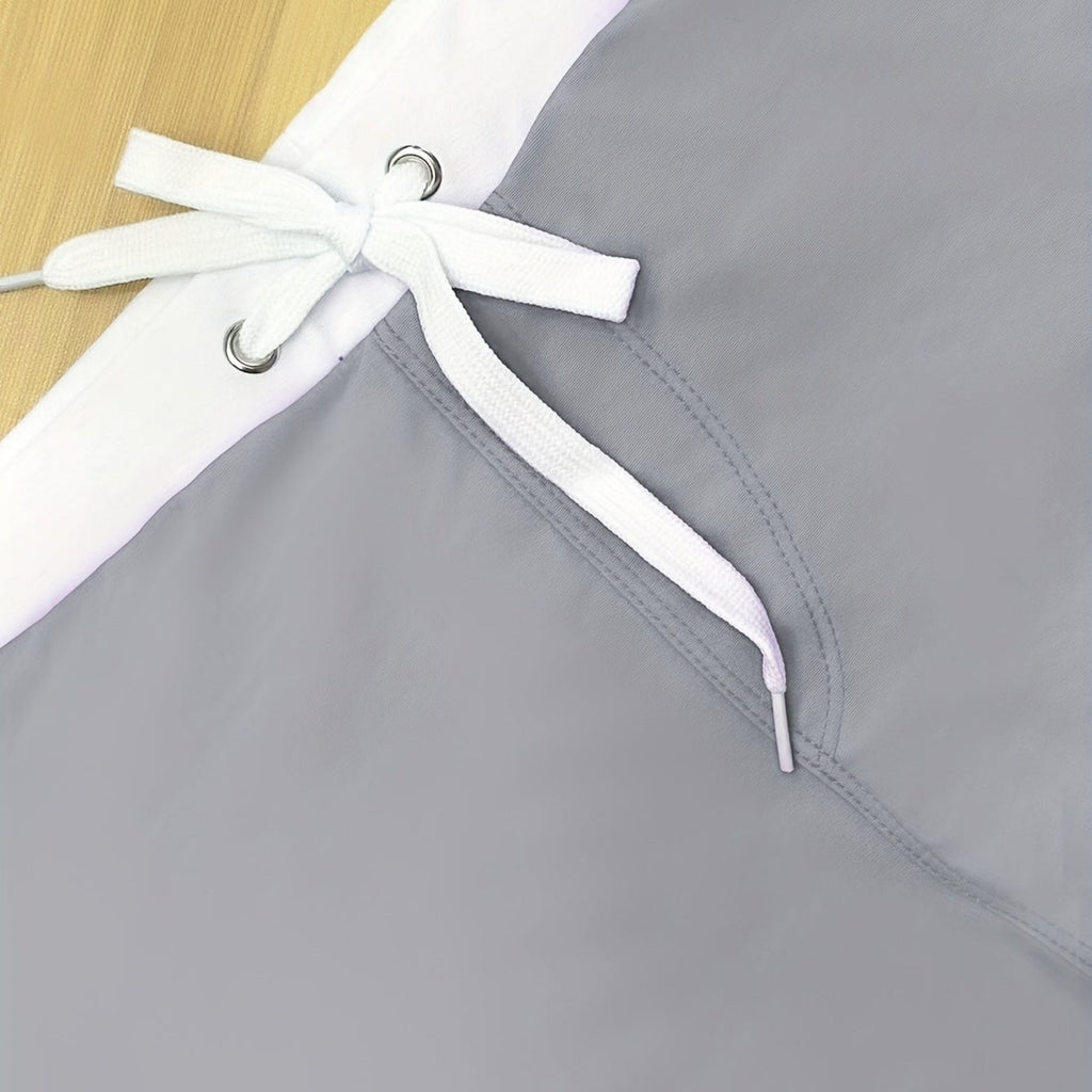 Short de bain homme style sportif, taille ajustable