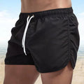 Short de bain homme en tissu extensible, neuf coloris, S au 3XL, noir