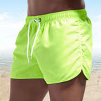 Short de bain homme en tissu extensible, neuf coloris, S au 3XL, vert