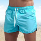 Short de bain homme en tissu extensible, neuf coloris, S au 3XL, bleu ciel