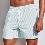 Short de bain homme à taille élastique et filet, du S au 5XL, gris clair