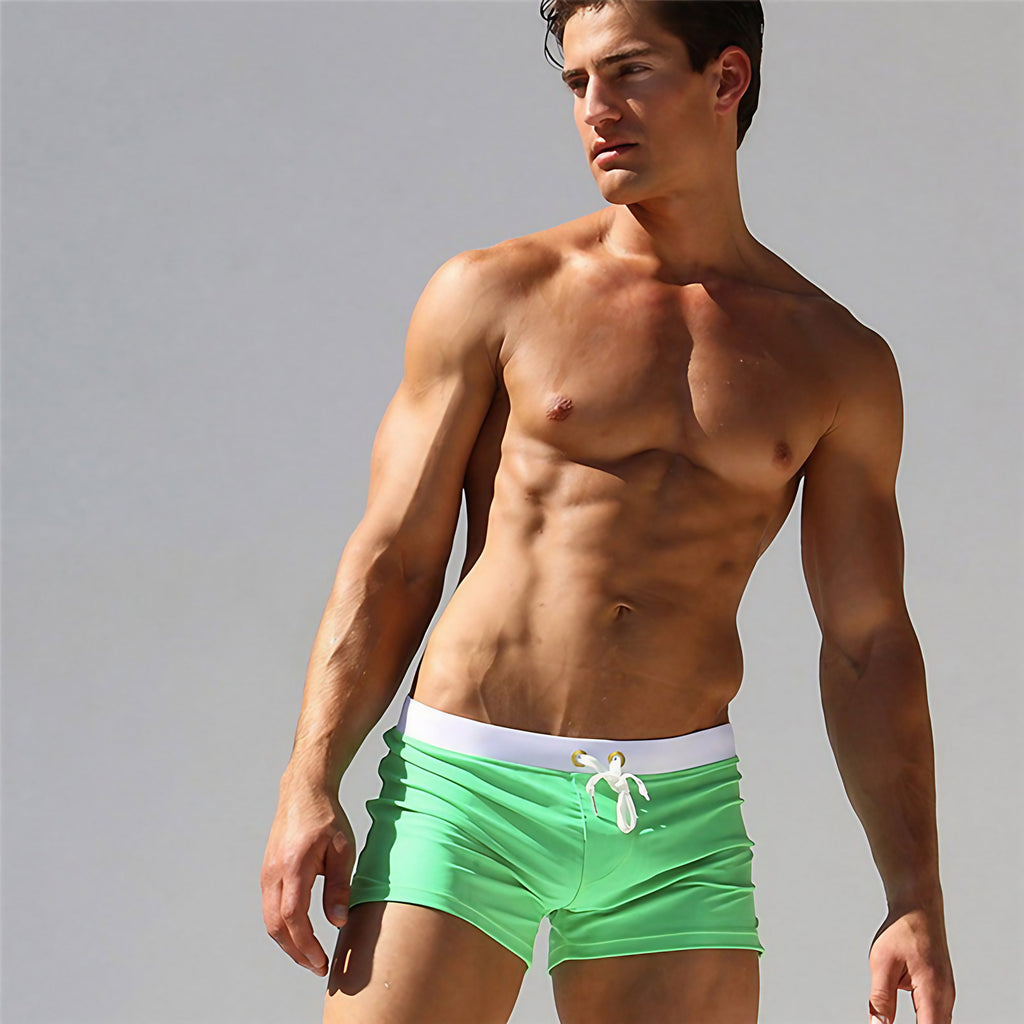 Short de bain homme à séchage rapide, neuf coloris, S au 3XL, vert