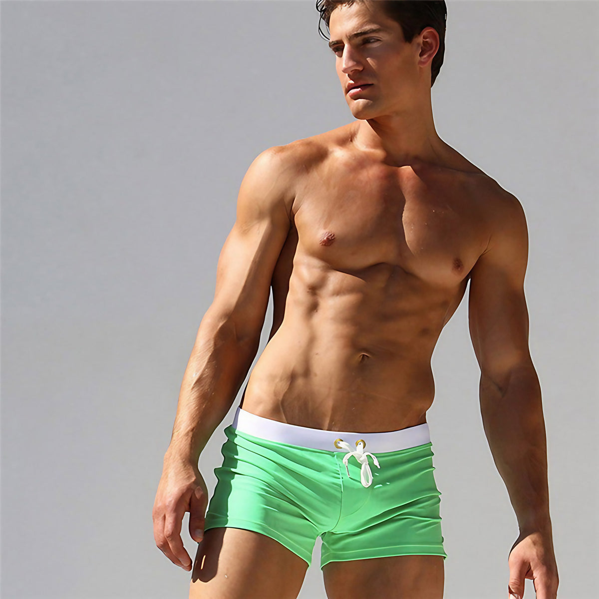 Short de bain homme à séchage rapide, neuf coloris, S au 3XL, vert