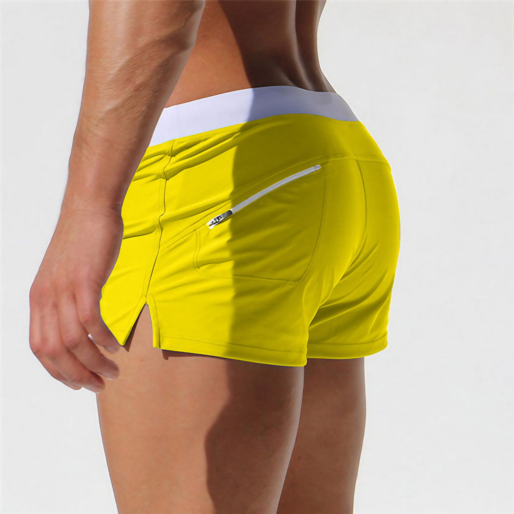 Short de bain homme à séchage rapide, neuf coloris, S au 3XL, jaune
