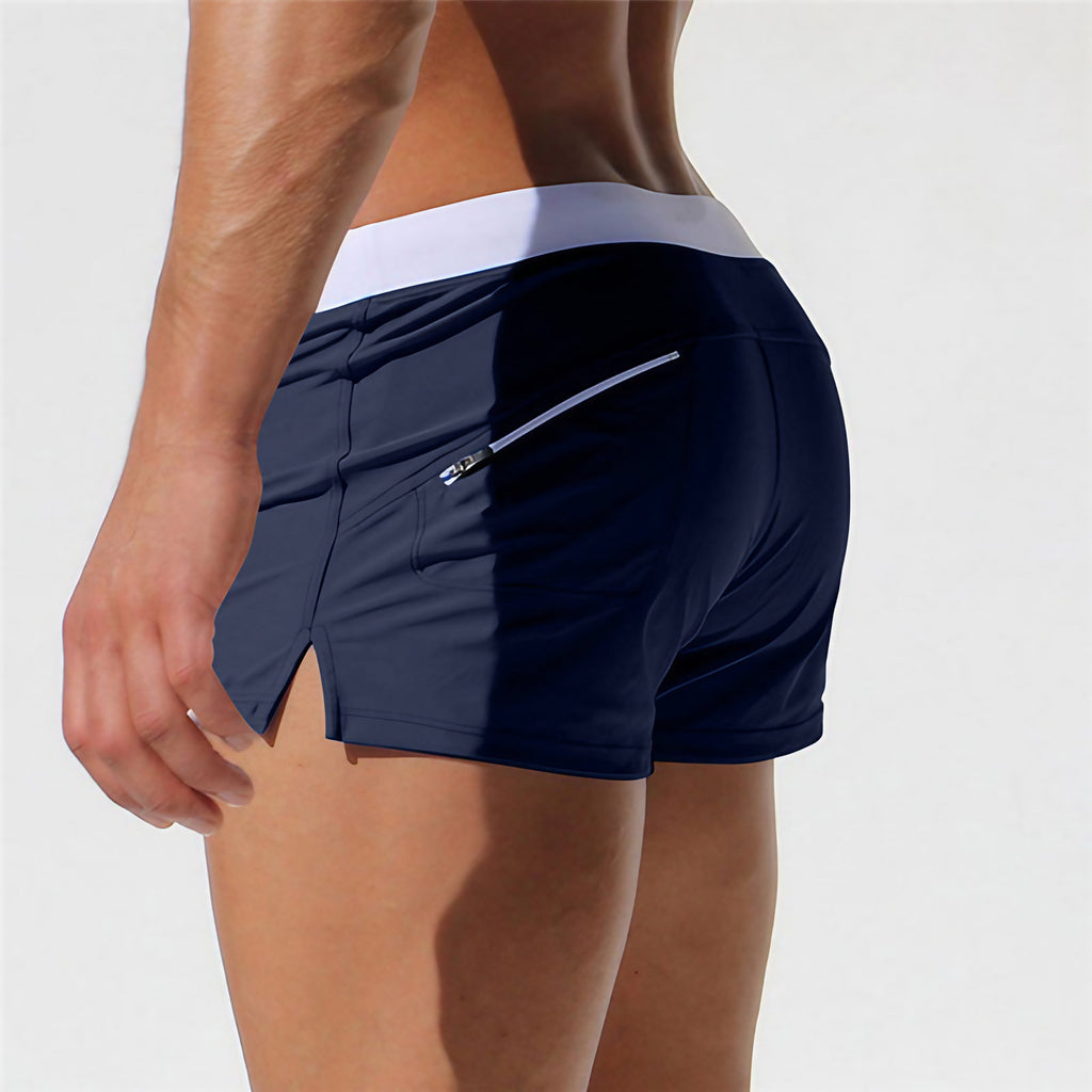 Short de bain homme à séchage rapide, neuf coloris, S au 3XL, bleu marine