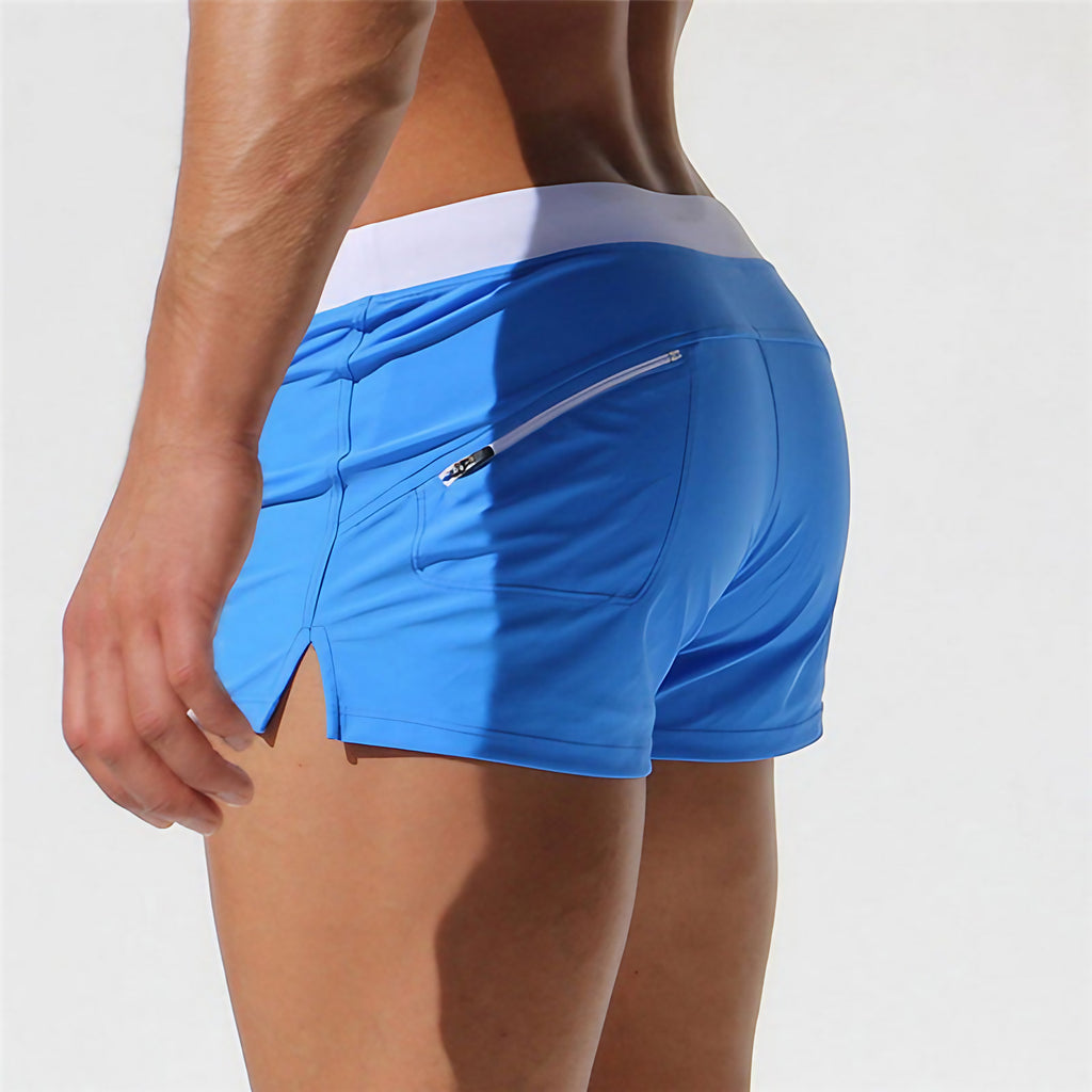 Short de bain homme à séchage rapide, neuf coloris, S au 3XL, bleu ciel