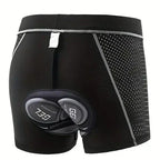 Short de cyclisme homme, coussin gel 3D, séchage rapide, gris