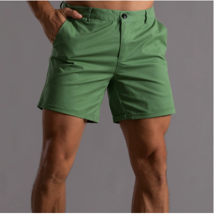 Short d'été homme coupe décontractée, cinq coloris, S au 4XL, vert