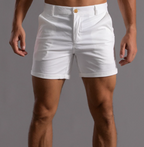 Short d'été homme coupe décontractée, cinq coloris, S au 4XL, blanc