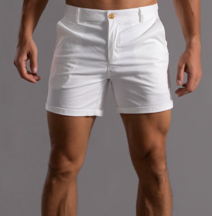 Short d'été homme coupe décontractée, cinq coloris, S au 4XL, blanc