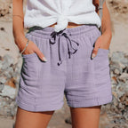 Short d'été femme taille haute, cinq coloris, du XS au 3XL, lilas