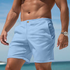 Short homme d'été léger, coupe classique, cinq coloris, bleu