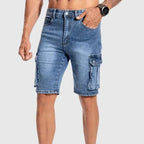 Short en jean homme bleu, coupe ajustée, du S au 3XL