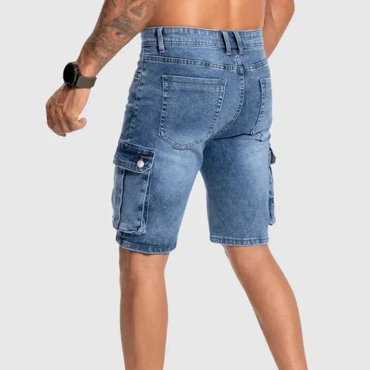 Short en jean homme bleu, coupe ajustée, du S au 3XL